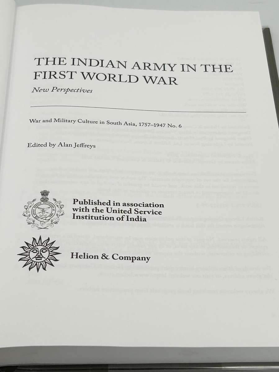 The Indian Army in the First World War by Alan Jeffreys 2018