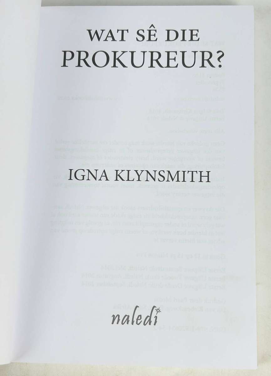 Wat Se Die Prokureur? ~ Igna Klynsmith