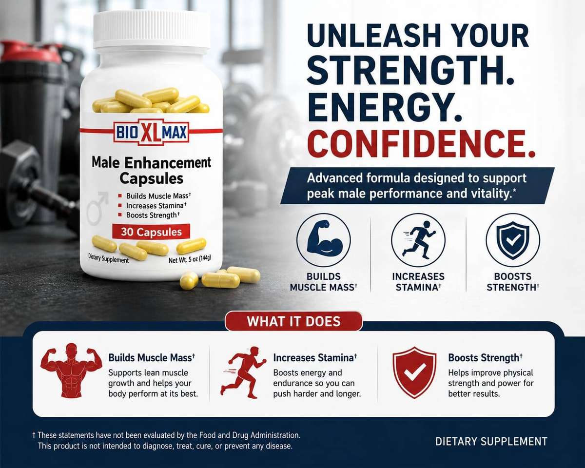 BIO XL MAX Men's Vitality & Performance Support Capsules 30s