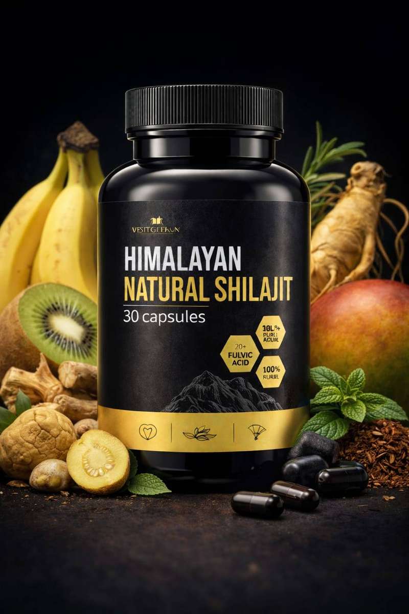 Himalayan Natural Shilajit Capsules  Male Vitality, Energy & Stamina Support | 30 Capsules