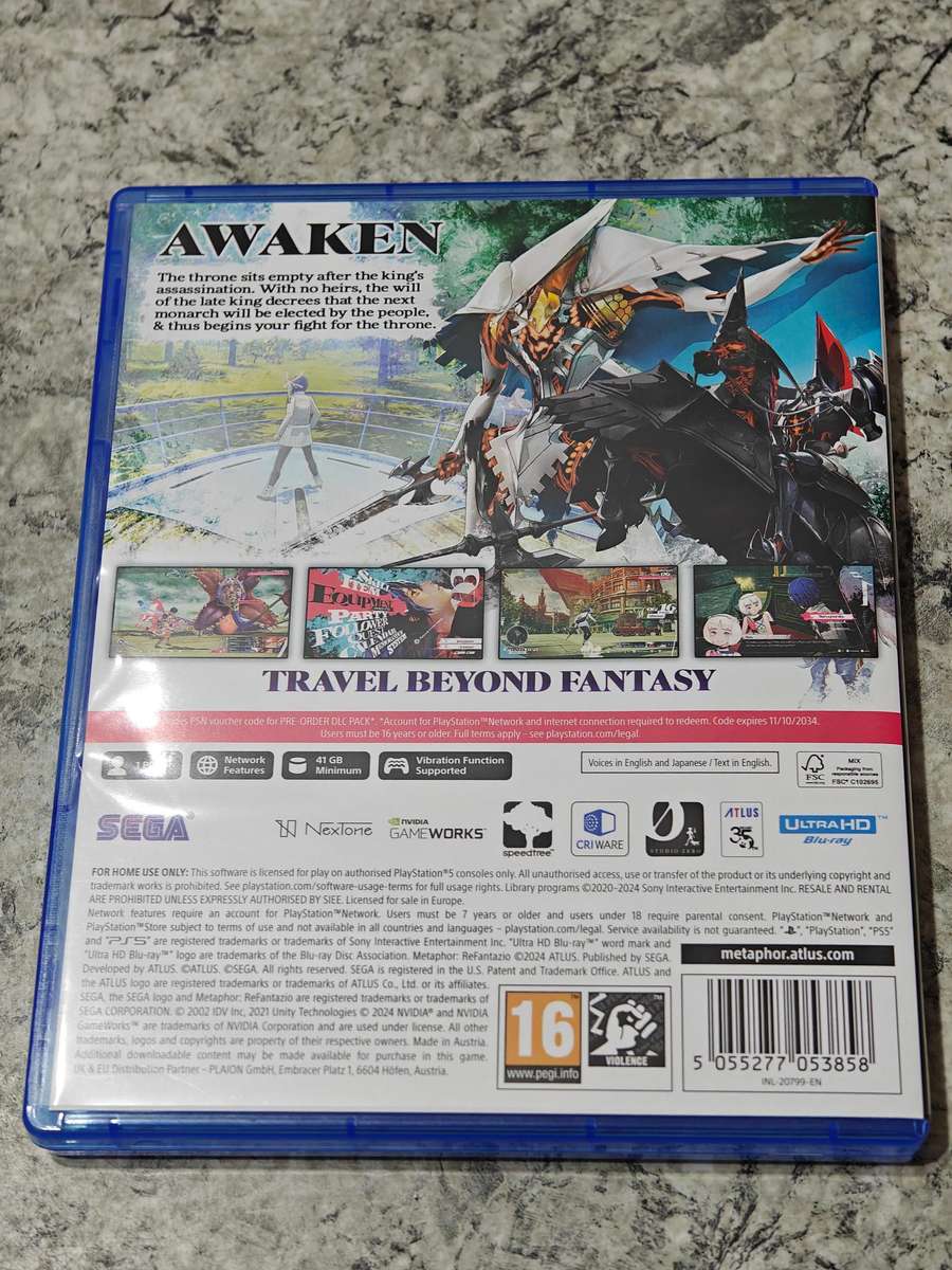 Metaphor: ReFantazio PS5 Like New!