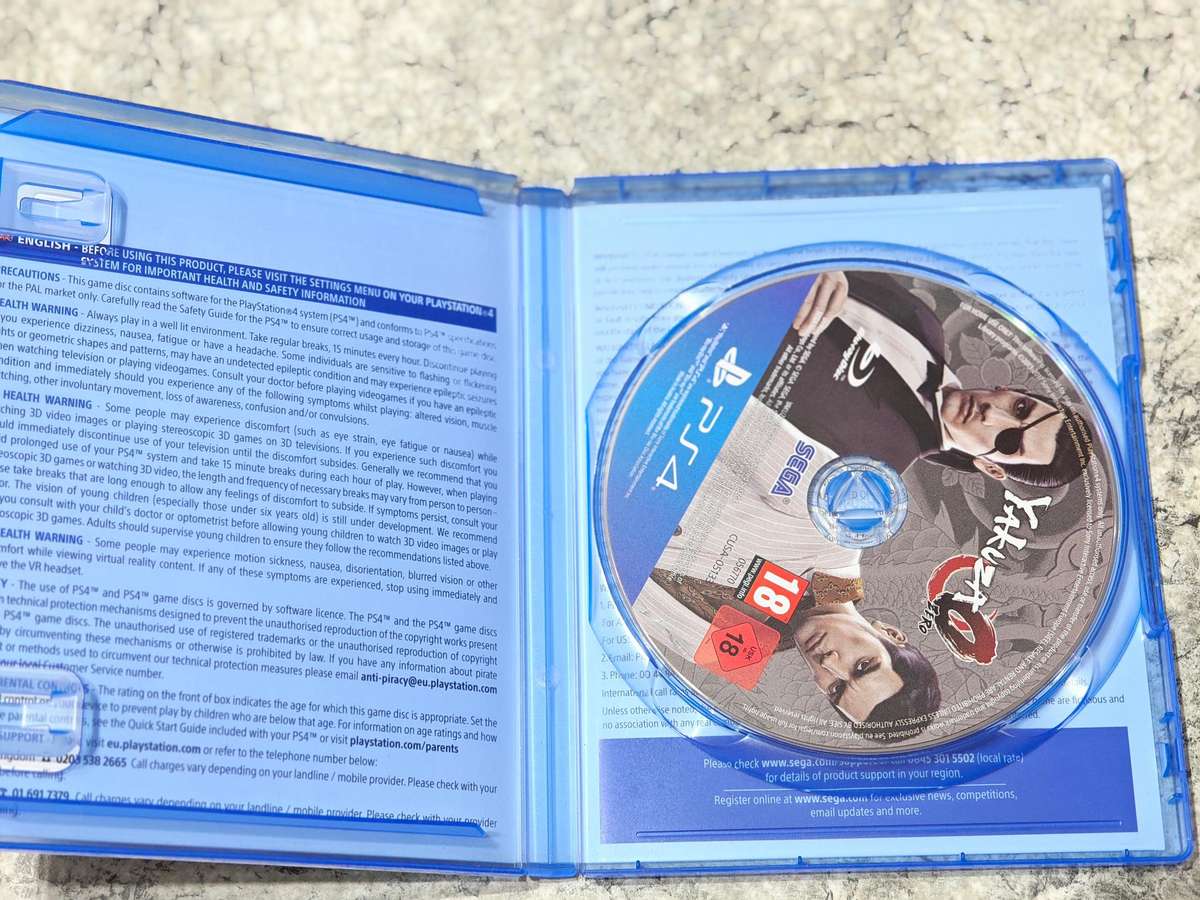 Yakuza 0 PS4 Like New!