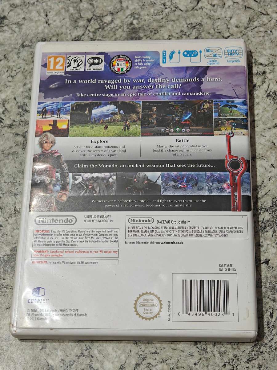 Xenoblade Chronicles Nintendo Wii Like New!