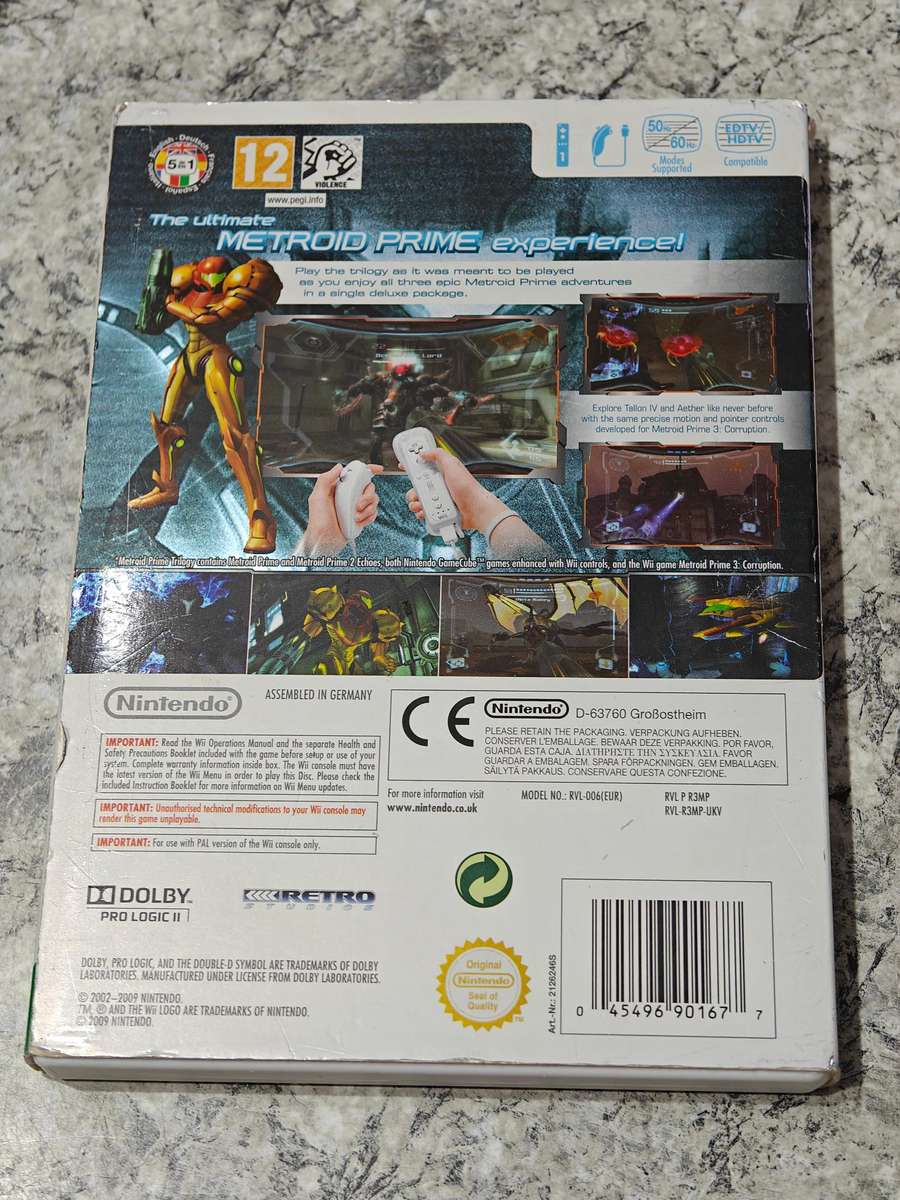 Metroid Prime Trilogy Nintendo Wii Great Condition!