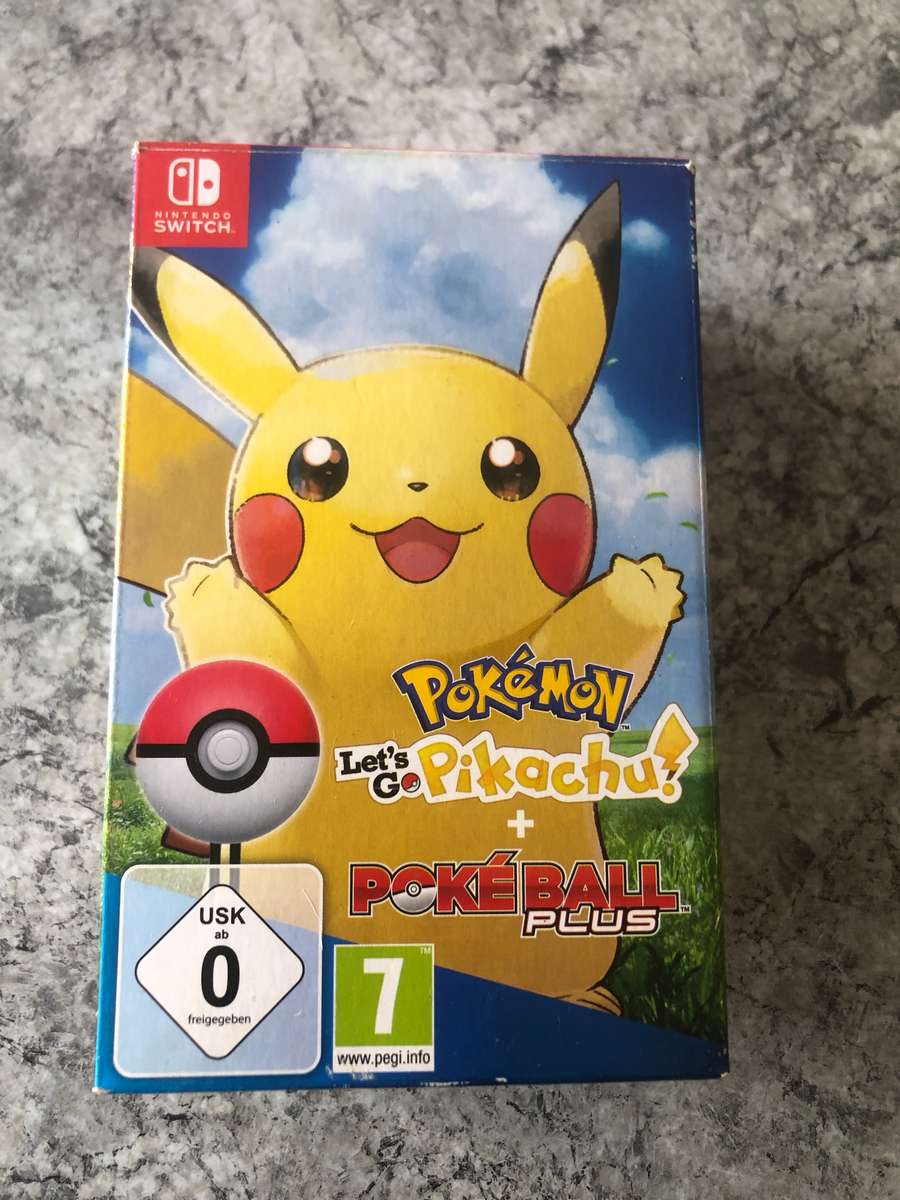 Pokemon Lets Go Pikachu + Poke Ball Plus Nintendo Switch Like New! (See Pics)