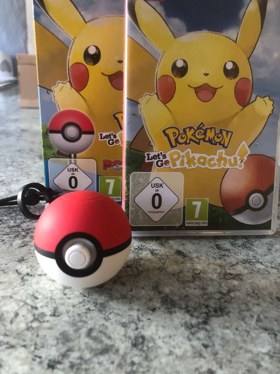 Pokemon Lets Go Pikachu + Poke Ball Plus Nintendo Switch Like New! (See Pics)