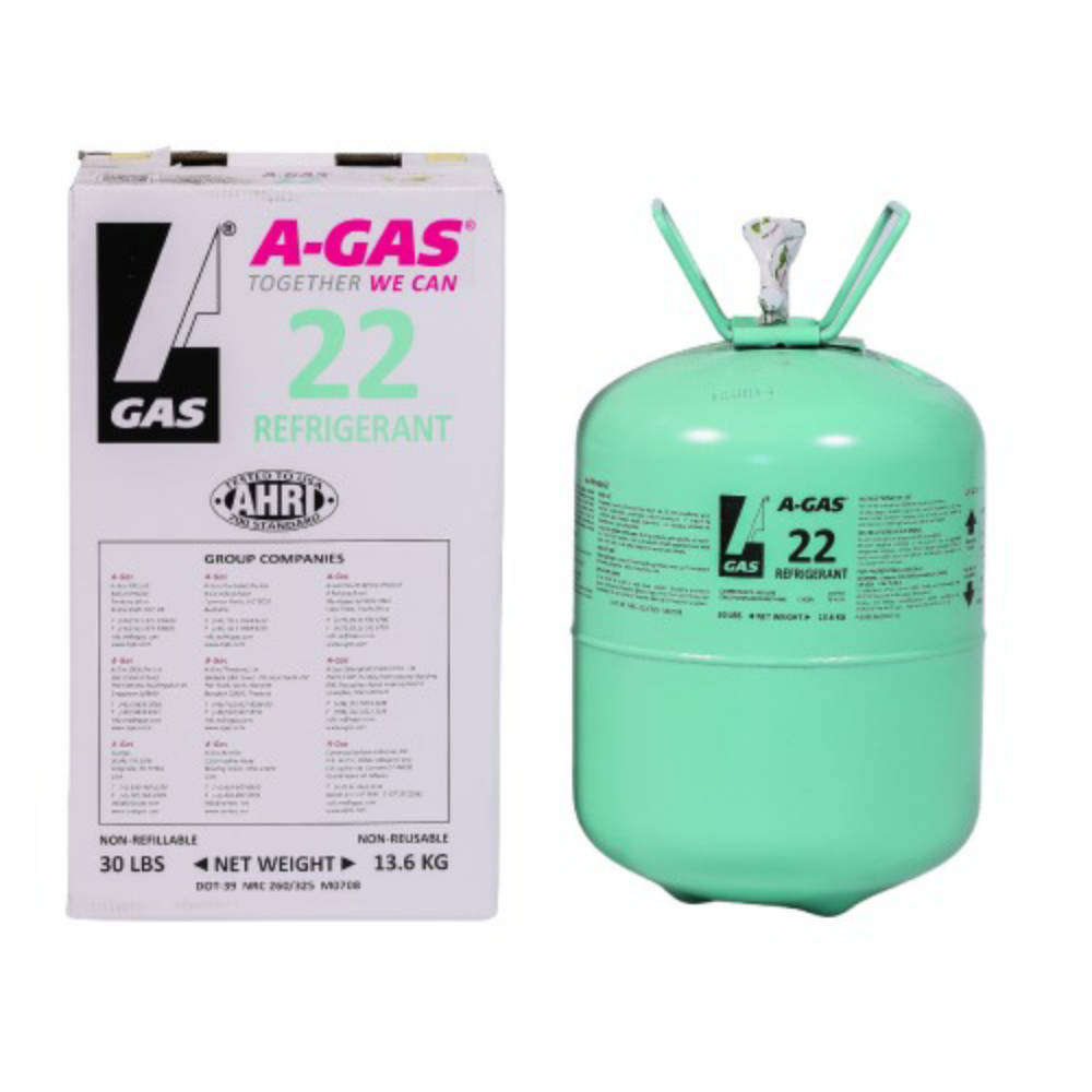 R22 refrigerant gas 13.6kg full sealed cylinder