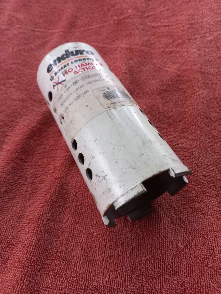 Core drill dry-cut diamond tipped 78mm x 130mm (unused)