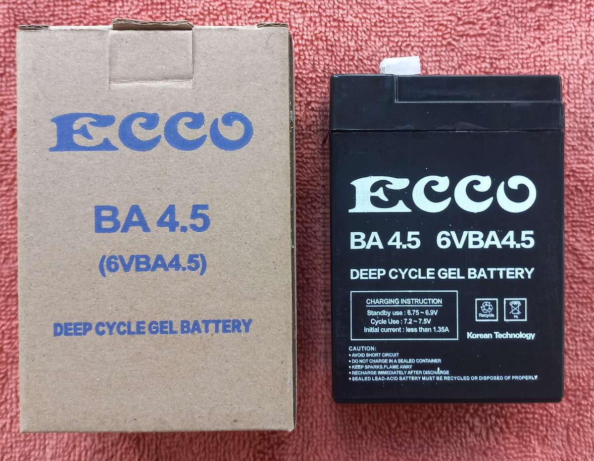 6v 4.5ah sealed deep cycle rechargeable gel battery -Emergency Lighting, Toys, Scale, Magneto light