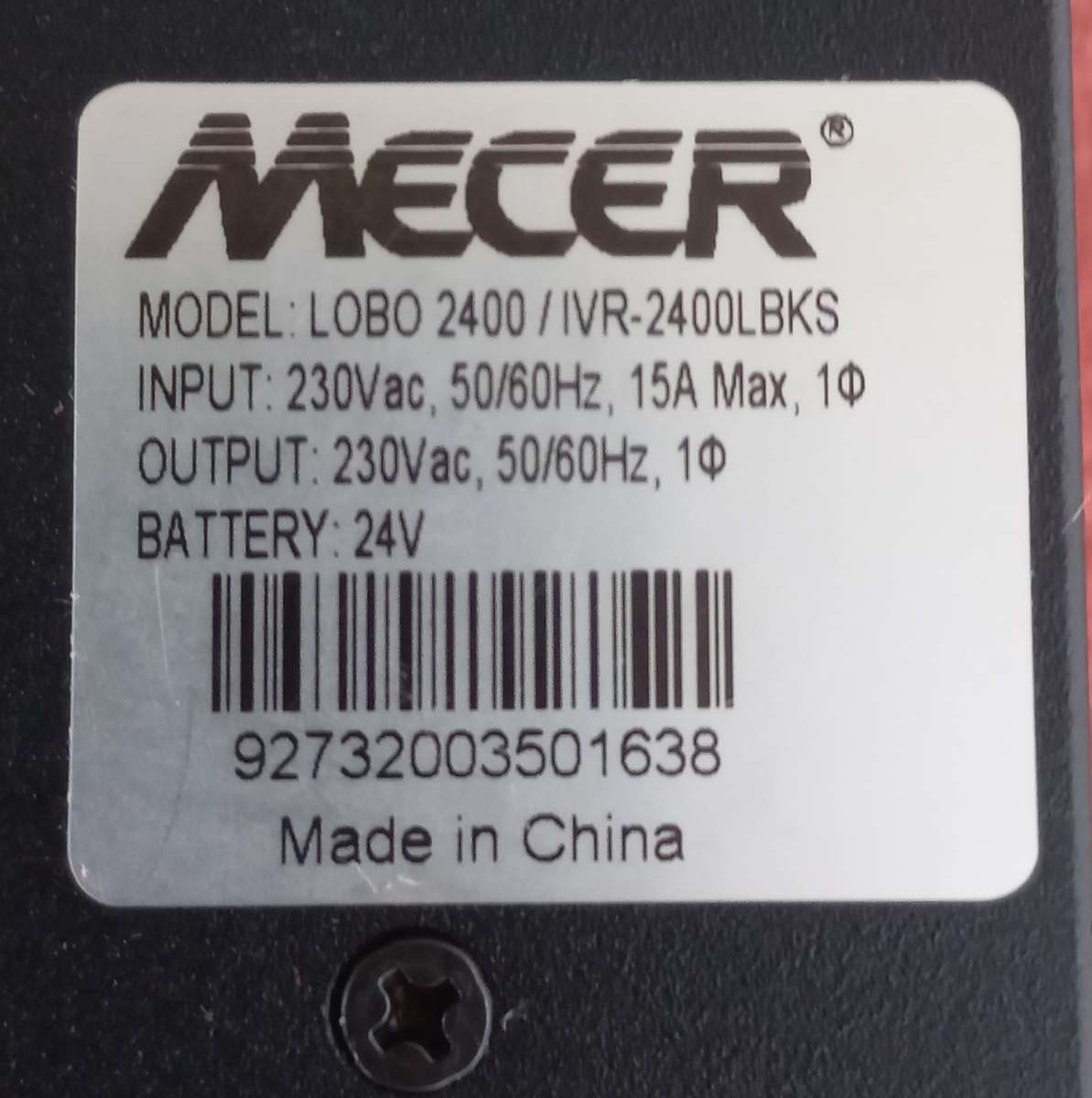 Mecer Lobo 2400VA 1440W 24V Inverter & charger - 2x 12v Batteries Required