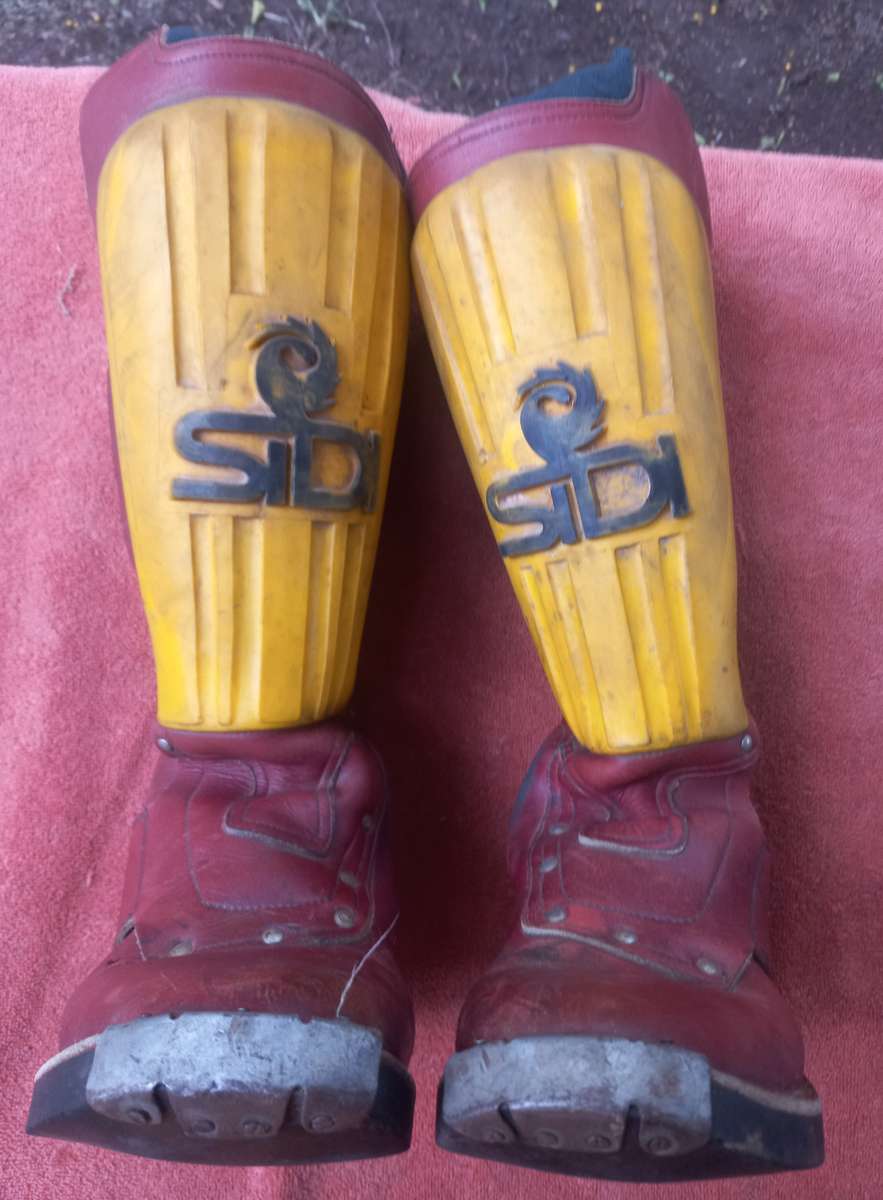Vintage motocross boots size 8 - SiDi 1983 (42 years old) still good condition - see photo article