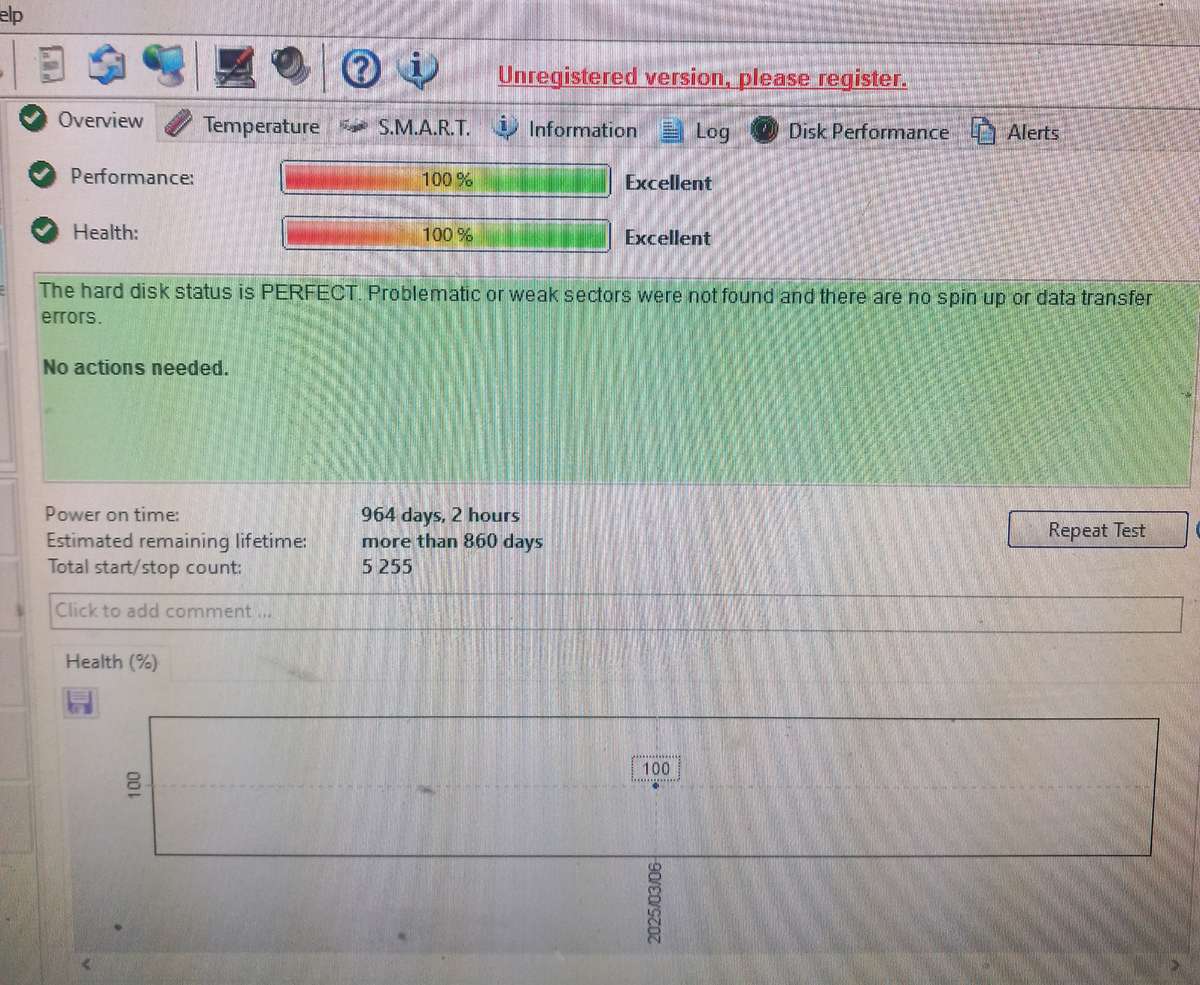 Seagate Barracuda 500gig 3.5'' sata hard drive - see photos of health report