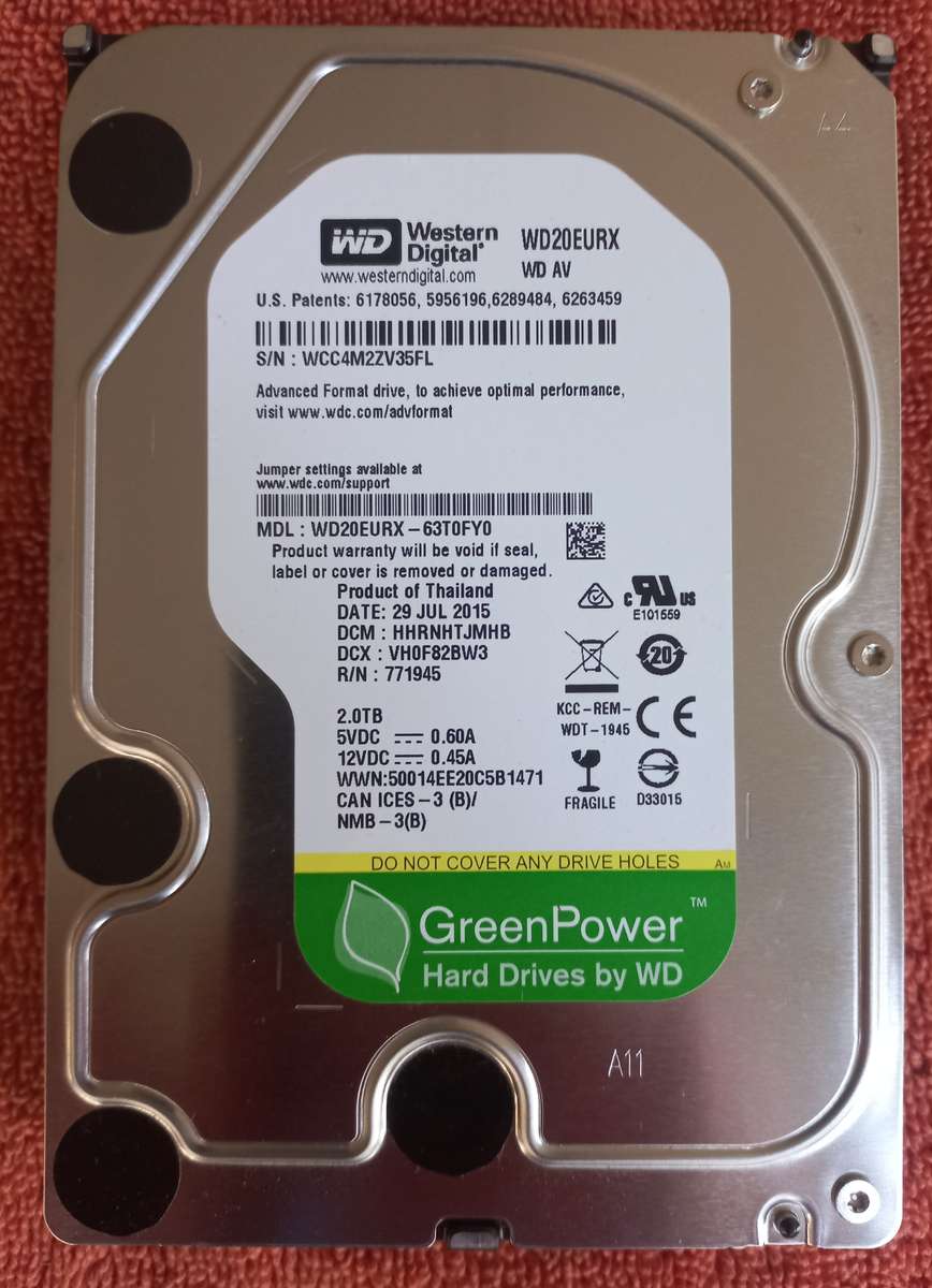 2tb (2000gig) 3.5" sata hard drive - 100% heath & Performance -no bad sectors