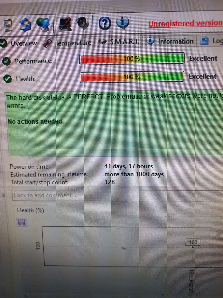 2tb (2000gig) 3.5" sata hard drive - 100% heath & Performance -no bad sectors