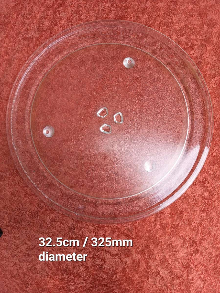 Defy Microwave oven glass plate 32.5cm / 325mm diameter - clover drive - see description for models