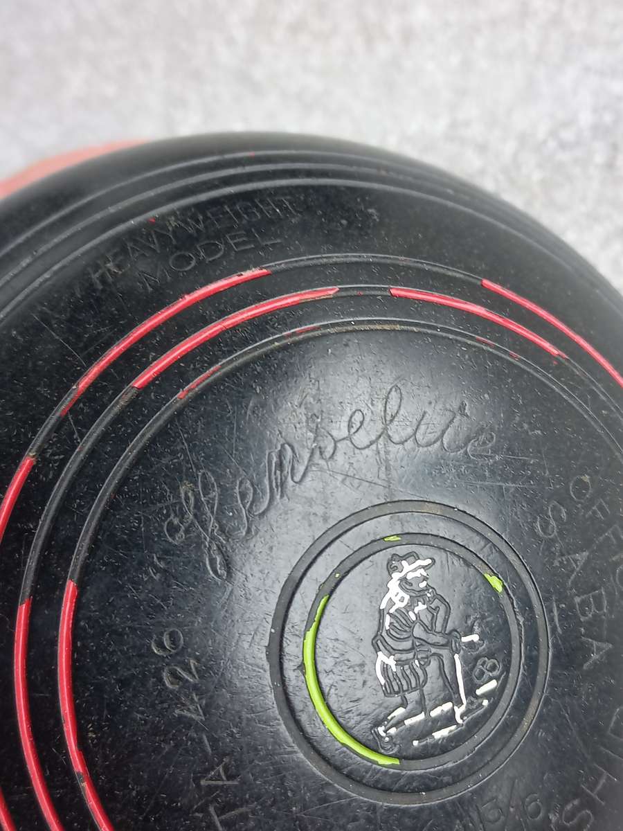 Bowls / Rolbal balls x4 Henselite Lawn Bowls Super Grip size 4 15/16 Official S.A.B.A Heavy weight