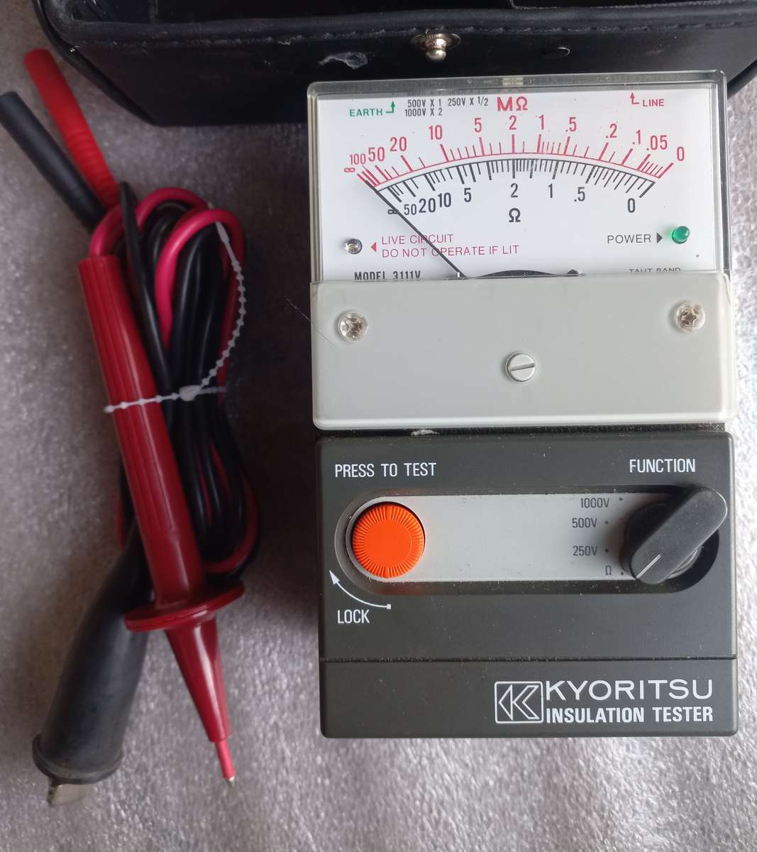 Isolation tester (Megger) ohms, 250v, 500v & 1000v