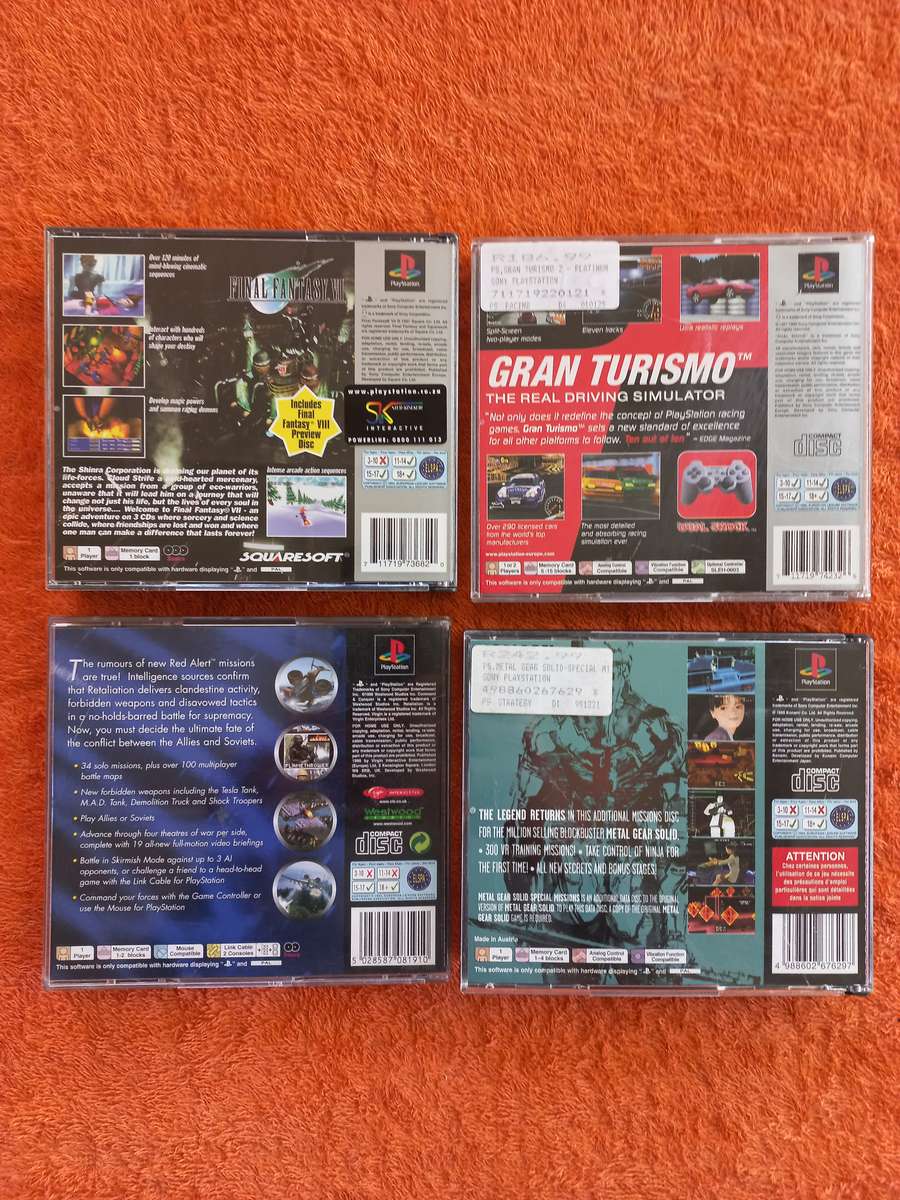 Lot of 4 Original Plastation 1 games -very good condition-  see description & photos