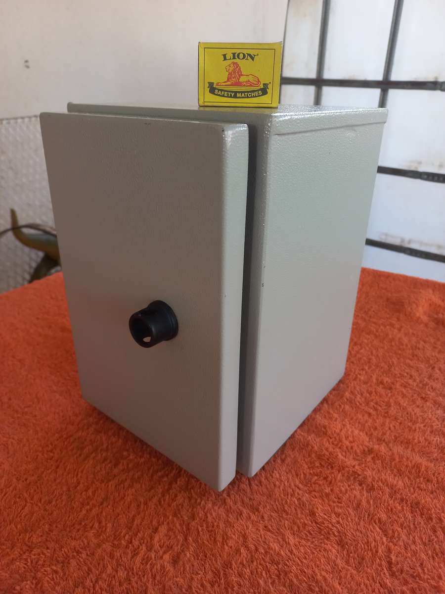 Weatherproof lockable electrical steel box - see description for sizes
