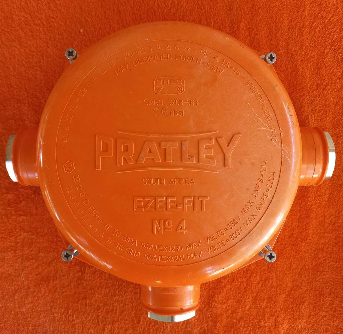 Pratley Ezee-Fit 3way cable box Min outer cable diameter of 26.4mm & max 34.7mm