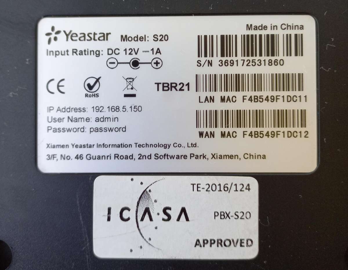 Yeastar S20 VoIP PBX telephone system