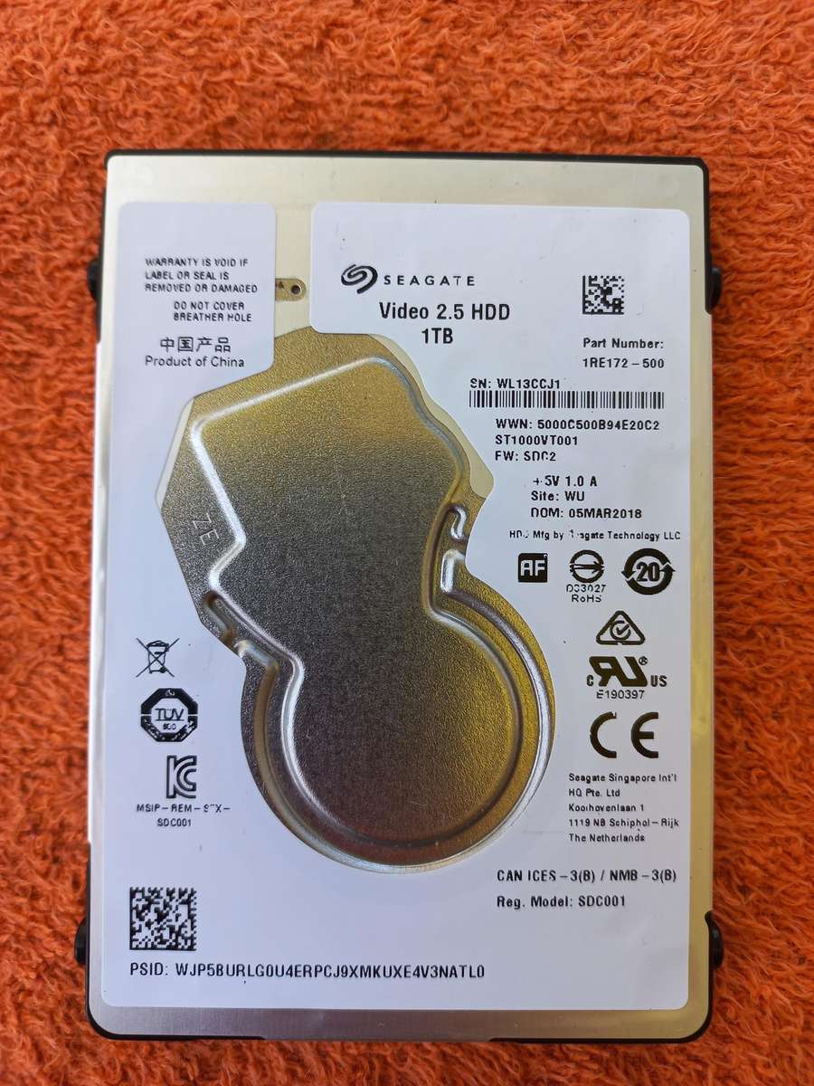 1tb 2.5'' sata hard drive - Seagate - 100% health & performance