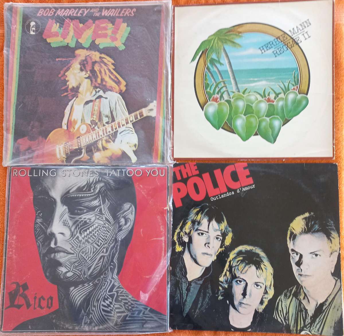 Lot of 4x Lp's - Bob Marley, Rolling Stones, The Police & Herbie Mann