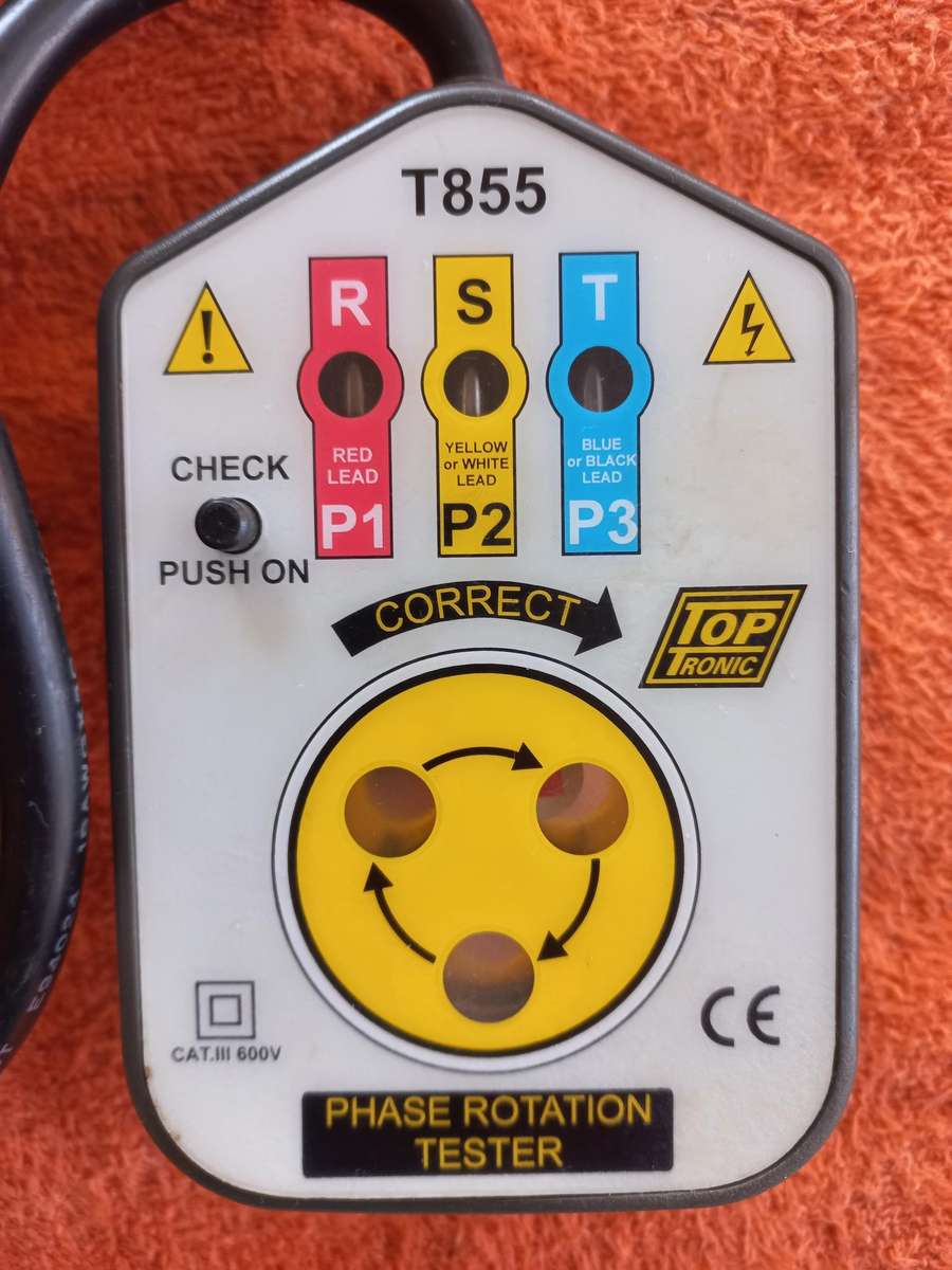 T855 3-Phase Rotation Indicator Tester - Top Tronic