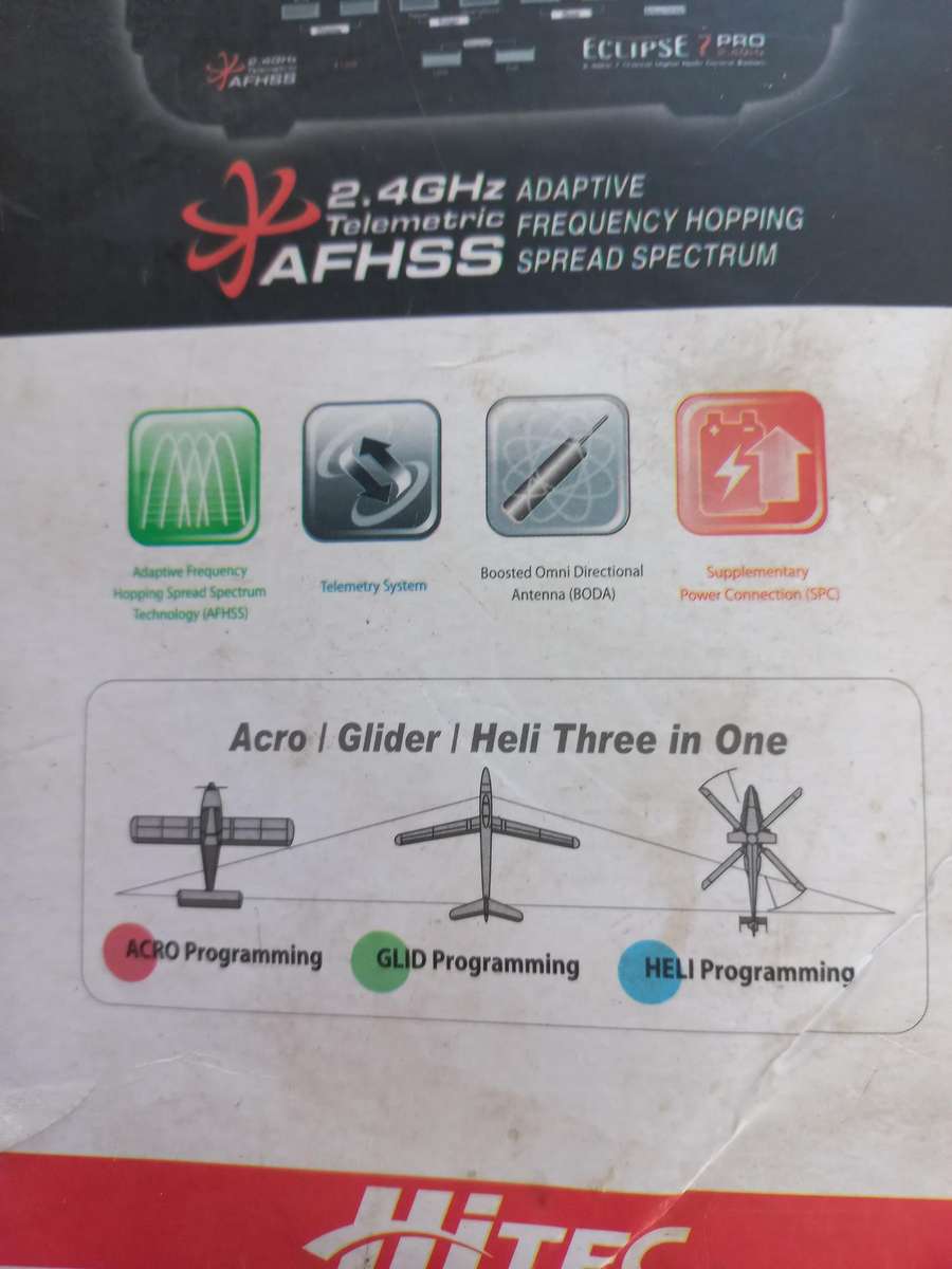 Eclipse 7 Pro 2.4ghz radio control - see photos & description