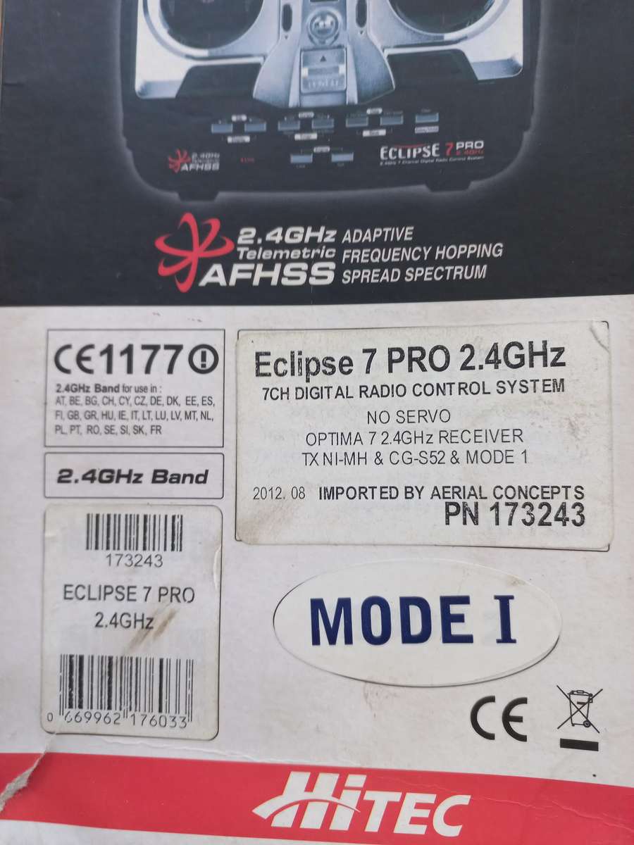 Eclipse 7 Pro 2.4ghz radio control - see photos & description