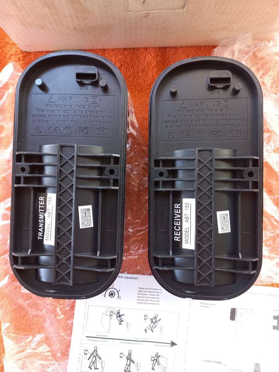 ABT Dual IR alarm beam set -Transmitter & Reciever 150m outdoor & 450m indoor (2x sets available)