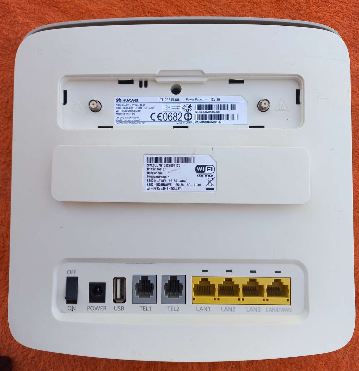 Open to all Networks - Sim modem/wifi router - Huawei E5186 4G Cat6 802.11ac LTE CPE