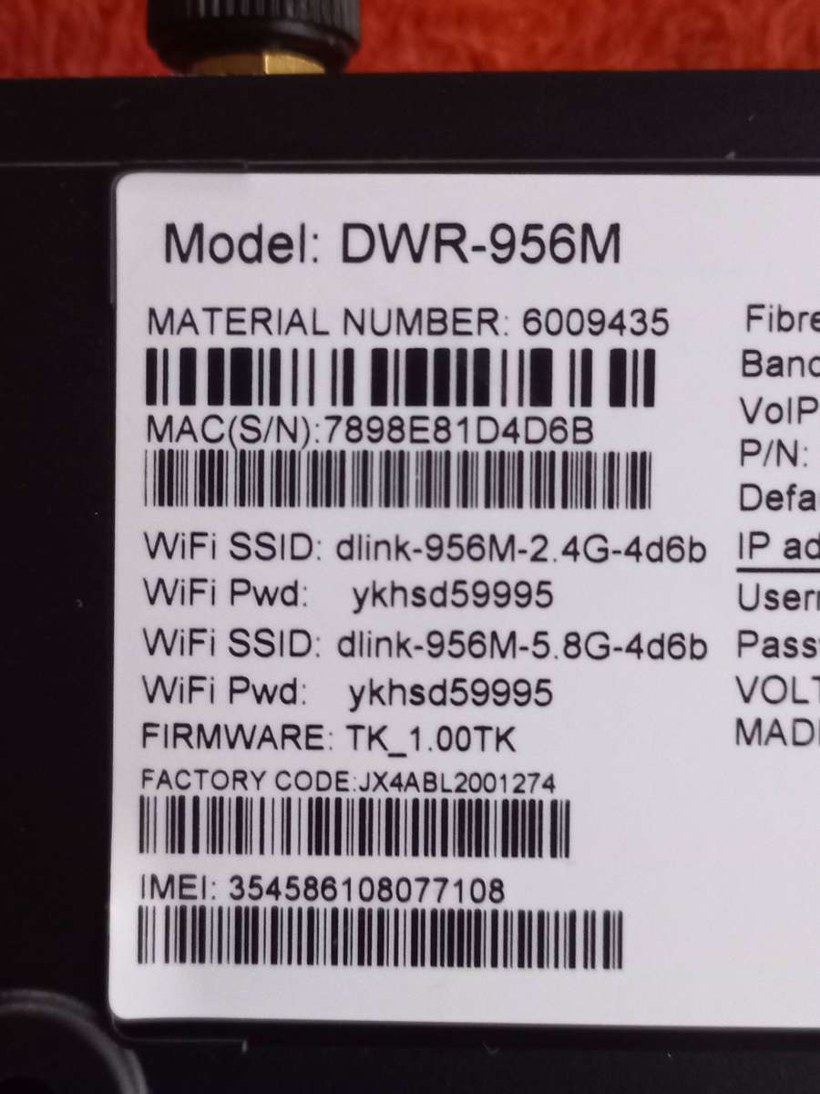 Open to all Networks - Sim modem/wifi router - D-Link DWR-956M - 2.4ghz & 5ghz wifi - see descriptio
