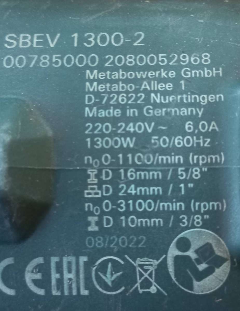 Metabo SBEV 1300-2 impact drill - Vario-Tacho-Constamatic (VTC)-Full Wave Electronics