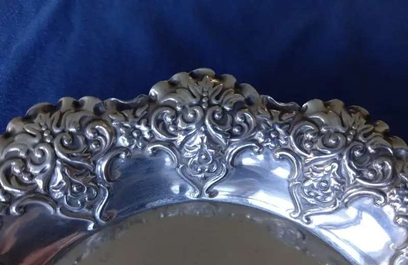 Solid Sterling Silver Dish Sheffield 1895 85.8 grams