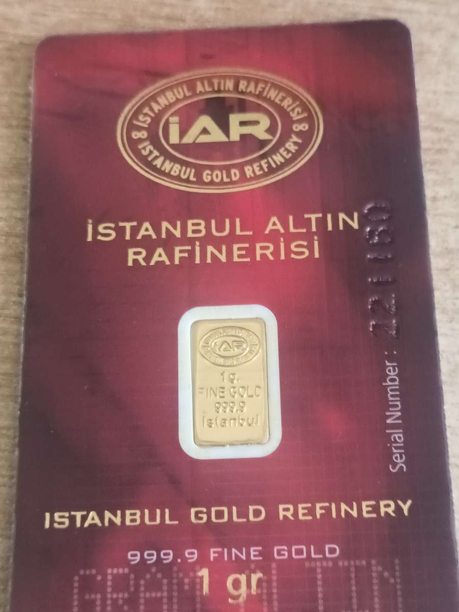1 gram 24 kt pure Gold bar from Istanbul Refinery