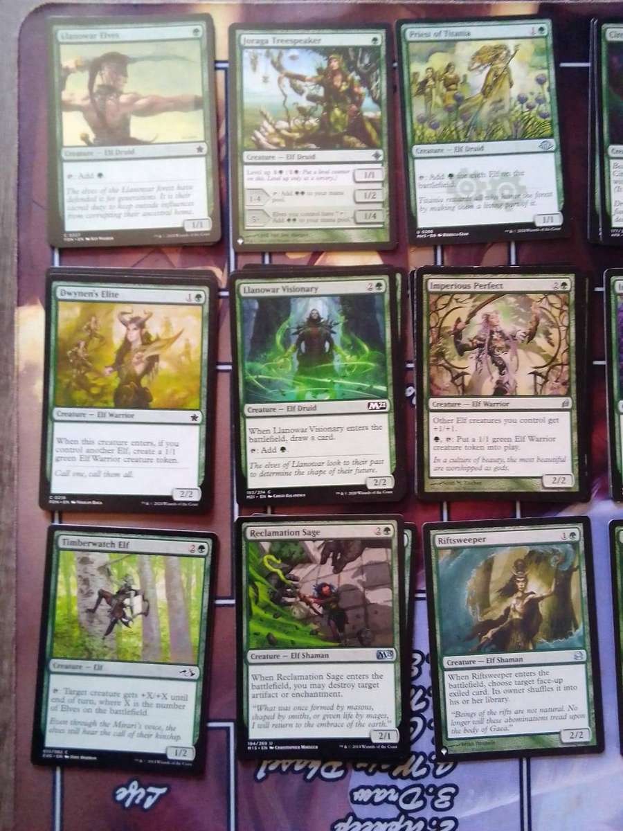 Magic the Gathering - Mono-Green Elves  Emerald Swarm (60 cards)