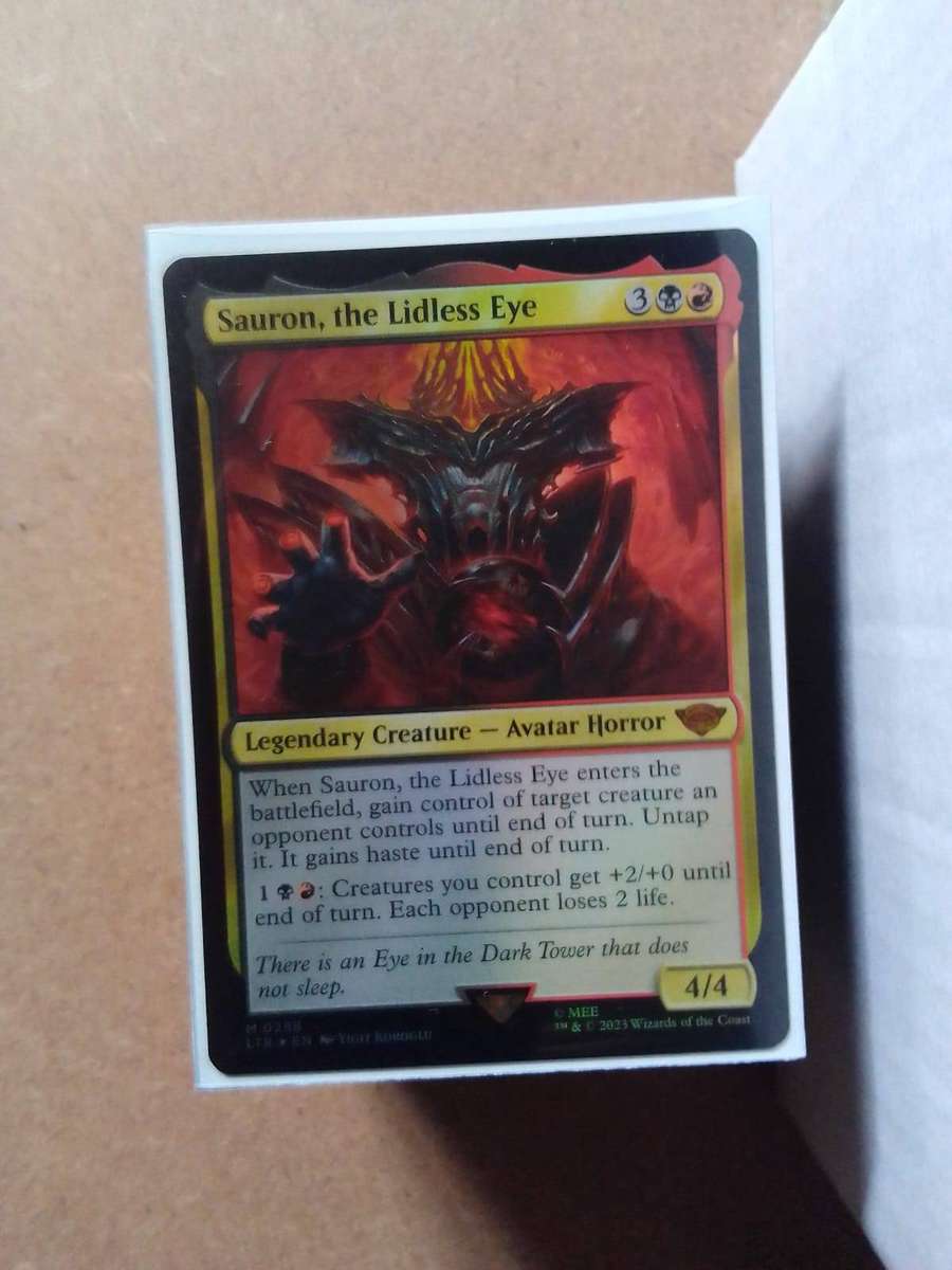 Magic the gathering commander Sauron the Lidless Eye red/black