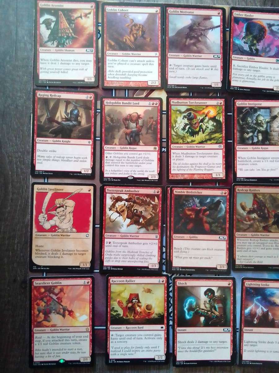 MTG - 2 X 60 card decks, mono red goblins- mono blue fairies