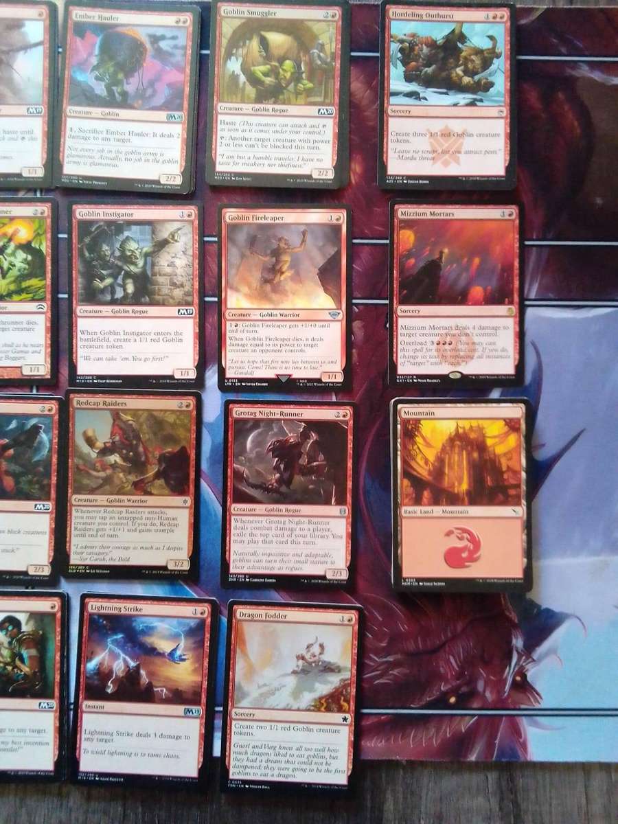 MTG - 2 X 60 card decks, mono red goblins- mono blue fairies