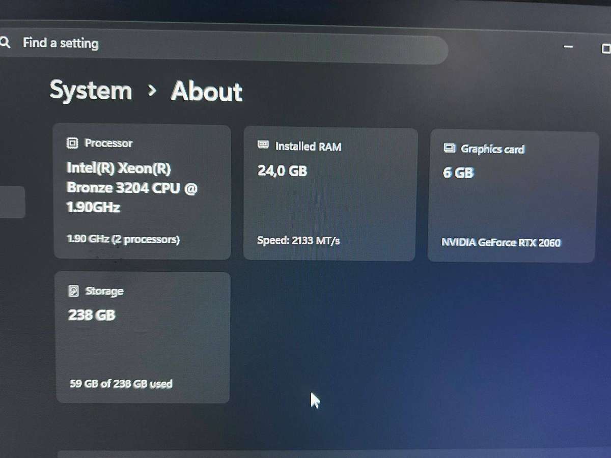 Dell Precision 7820 Tower Workstation | Intel Xeon Bronze 3204 | 24GB RAM | NVIDIA GeForce RTX 2060