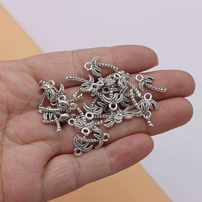 1pcs Tibetan Silver  Coconut Tree Charm Bead Fit European Bracelet             231