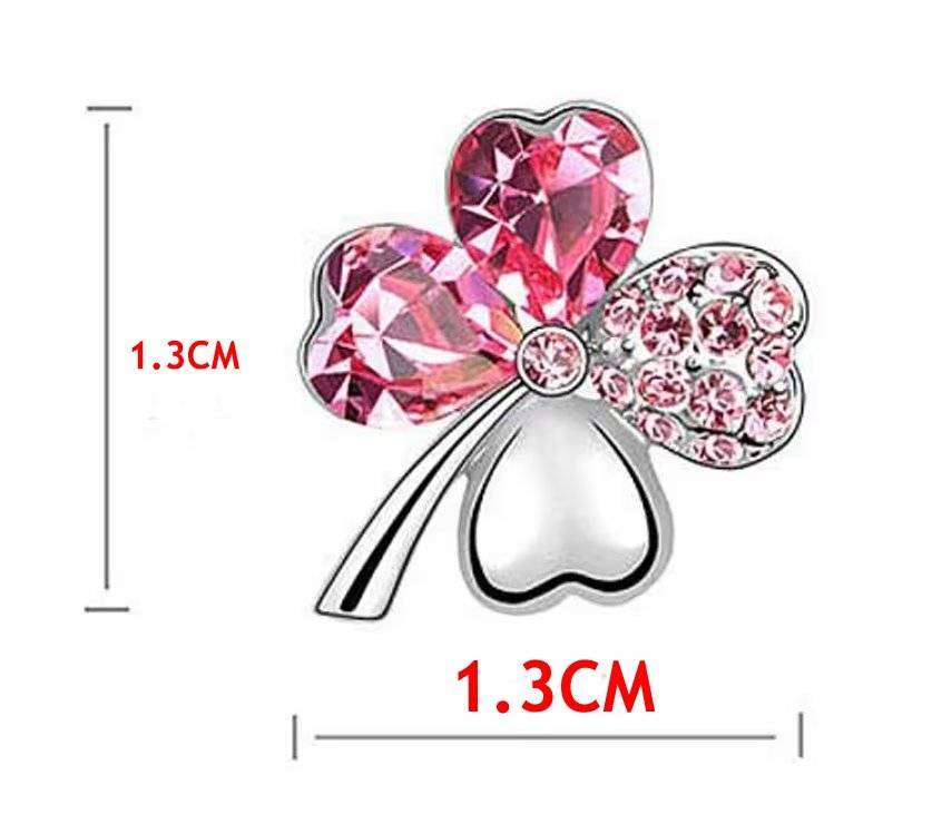 4 Leaf Clover Flower Hot Pink Earrings      153