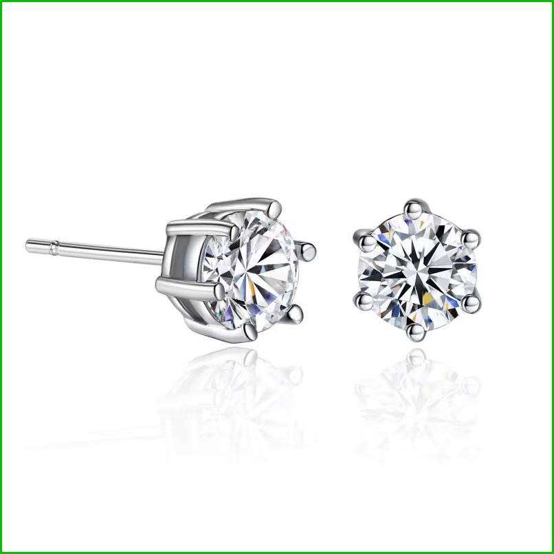 Fashion Silvery Plated Classic 6 Claws Earrings for Women      059