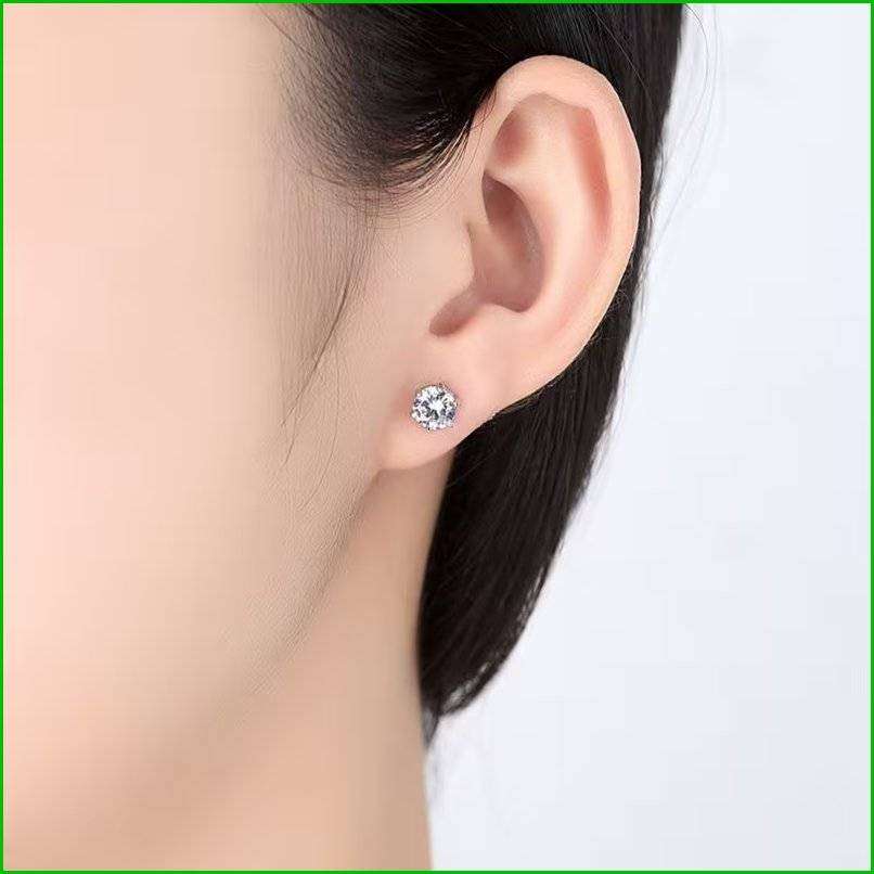 Fashion Silvery Plated Classic 6 Claws Earrings for Women      059