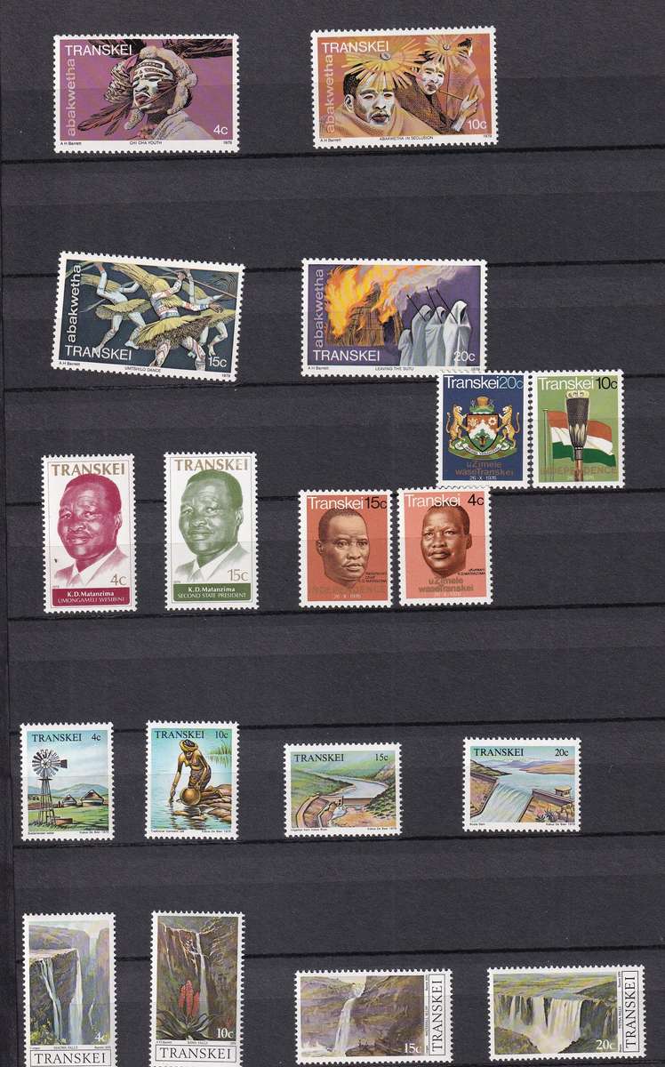 Kabe 16 page stamp album filled with MINT Transkei