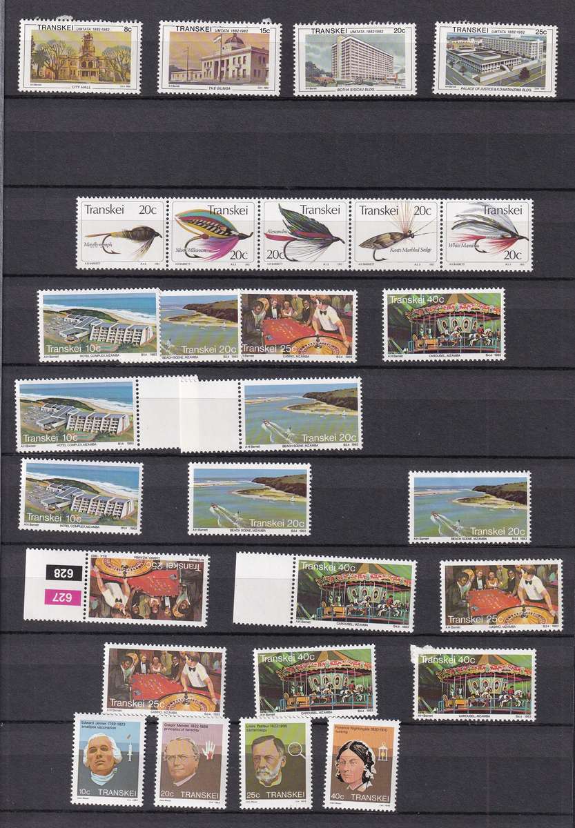 Kabe 16 page stamp album filled with MINT Transkei