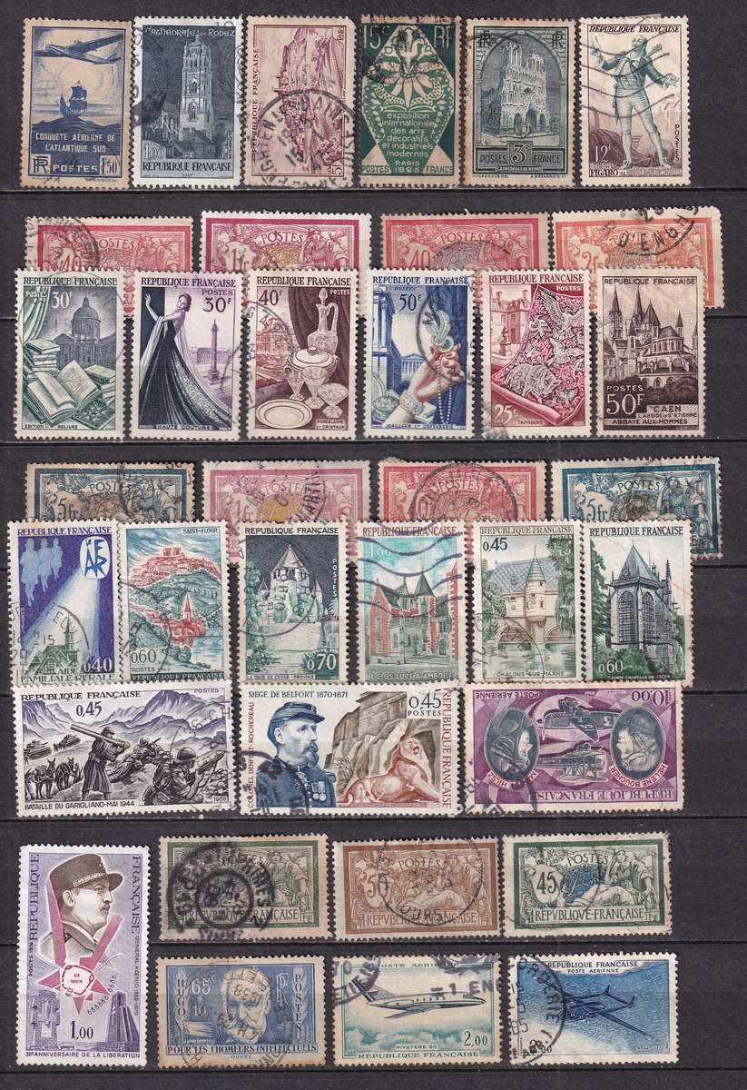 France sets and part sets to 1978, used              ( 15 SCANS)