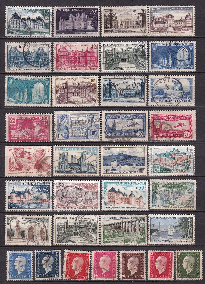 France sets and part sets to 1978, used              ( 15 SCANS)
