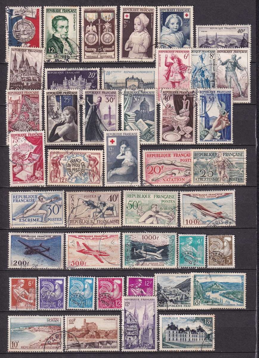 France sets and part sets to 1978, used              ( 15 SCANS)